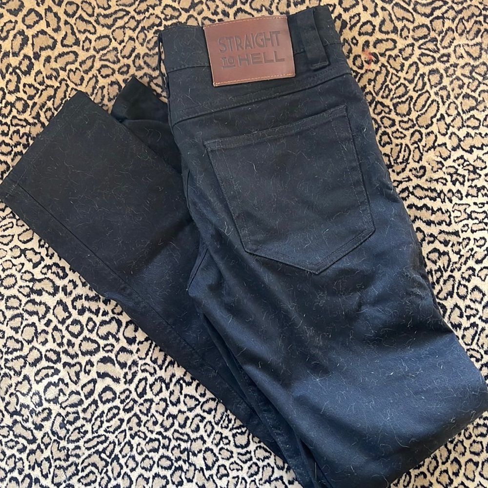 Straight to Hell Men’s Black Skinny Jeans